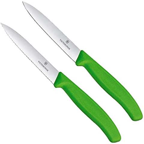 Cuchillo Verduras 2 Unidades Dentado+Liso Rosado 10 cms Victorinox - 6.7796.L4B