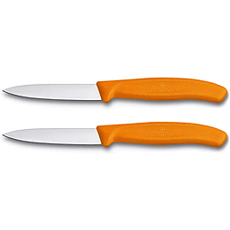 Victorinox, Swiss Classic set 2 cuchillo para verdura/Puntiagudo color NARANJO 6.7606.L119B