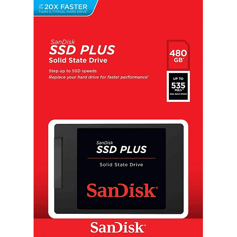 Disco Duro interno Sandisk Ssd Plus 480gb Solid State Drive - SDSSDA-480g