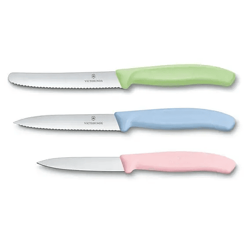 Juego de cuchillos para verdura Swiss Classic Trend Colors, 3 piezas 