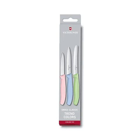 Juego de cuchillos para verdura Swiss Classic Trend Colors, 3 piezas 