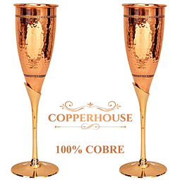 Set de 2 copas Marca Copperhouse 100% cobre 2-168-DES/2
