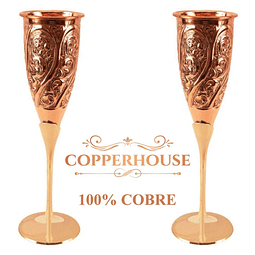 SET D/COPAS DE CHAMPAGNE COPPERHOUSE CC-2-165-HAM DE COBRE 150ML 2 UNDS. X SET