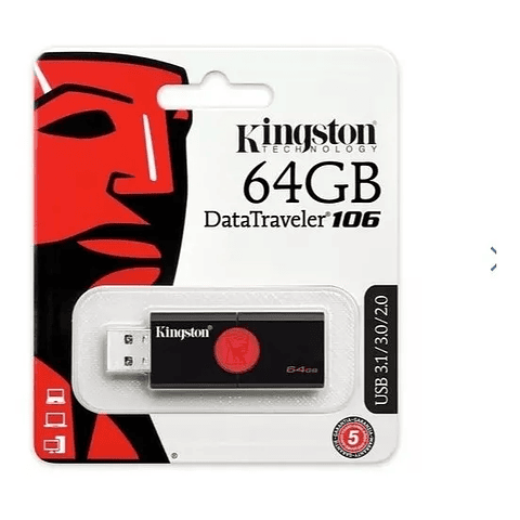 PENDRIVE KINGSTON DT106/64GB-TW USB FLASH   64GB