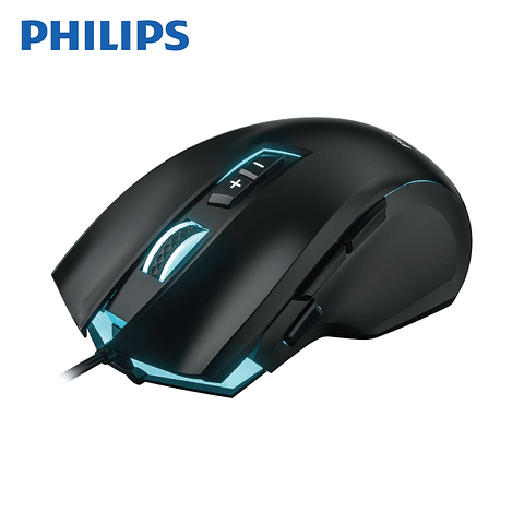 MOUSE GAMER ALAMBRICO USB 9 BOTONES NEGRO SPK9201 PHILIPS