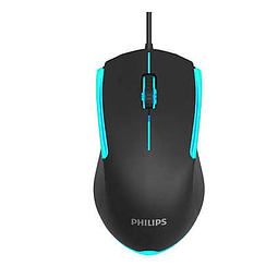 Mouse Gamer Philips SPK9314, 3 Botones, cable USB, Iluminación Ambiglow 7 Modos