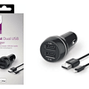 CARGADOR AUTO PHILIPS DOBLE USB + CABLE LIGHTING DLP2553U