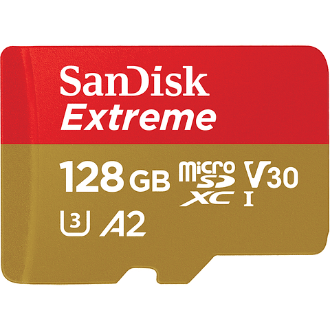 Memoria MicroSDXC 128GB SanDisk Extreme, UHS-I Clase 10, Lectura 160MB/s, Escritura 90MB/s