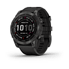 Garmin Fenix 7 Sapphire Solar Carbon Gray DLC Titanium with Black Band 010-02540-23