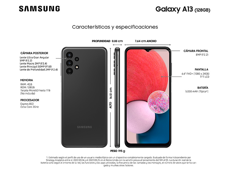 Samsung Galaxy A13 128GB Azul Reacondicionado - Azul