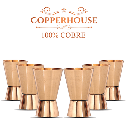 COPPER HOUSE VASO DE SHOT DE 50 ML 100 %COBRE SET DE 6 CC8-109-6