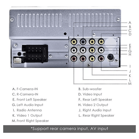 RADIO PARA  AUTO   NAKAMICHI NA3020/NC5L 6.2 PLG. 2-DIN RCVR./BLUETOOTH/C/CAMARA