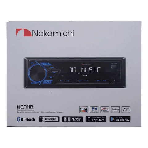 RADIO PARA  AUTO   NAKAMICHI NQ711B/2 CARA DESMONTABLE RCVR./BLUETOOTH