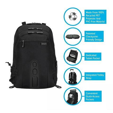 TARGUS MOCHILA TARGUS 15,6 SPRUCE ECOSMART CHKPT FRIENDLY TBB013