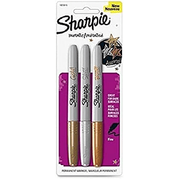 ROTULADOR PUNTA FINA SHARPIE 1823815 METALICO / ORO, PLATA Y BRONCE PACK DE 3 PZAS.