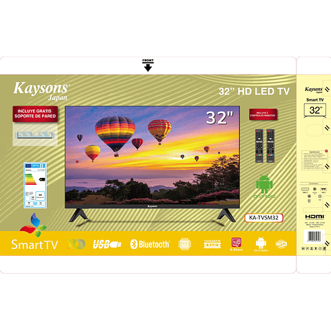 TELEVISORES   LED 32PLG. KAYSONS TVS-M32 DLED HD ANDROID 11.0