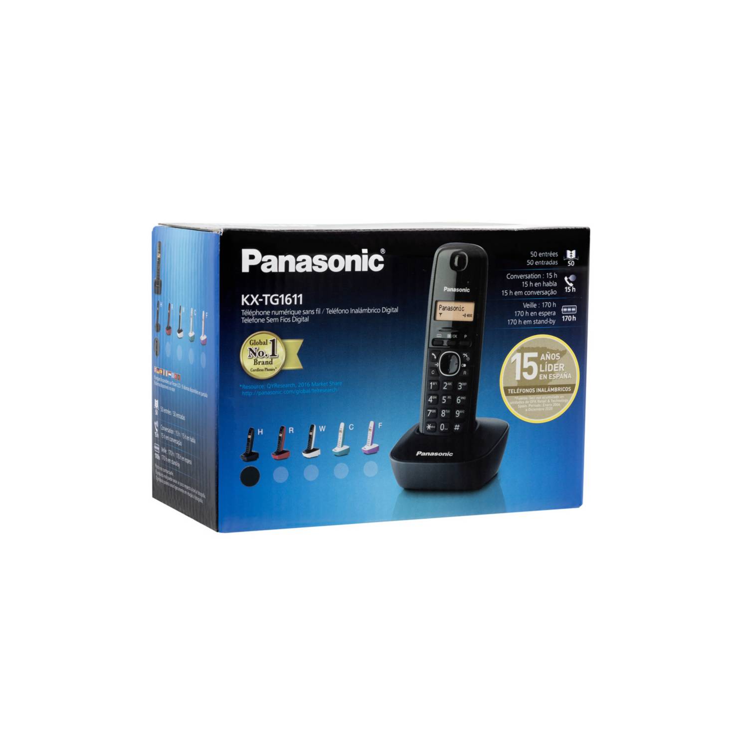 Panasonic KXTG1611SPR 1. Especialistas en Teléfonos inalámbricos a buen  precio