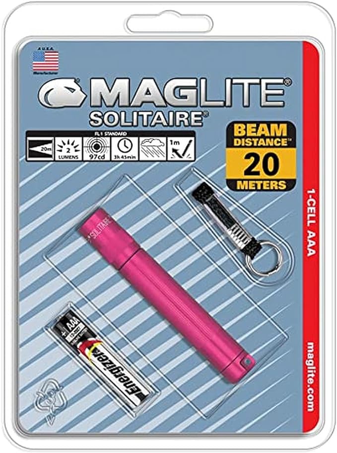 LINTERNA MAGLITE K3AKY6 SOLITARIO ROSADO