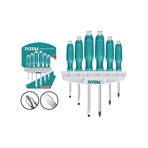 Set De Destornilladores De Golpe 6 Piezas Total Thgss35061