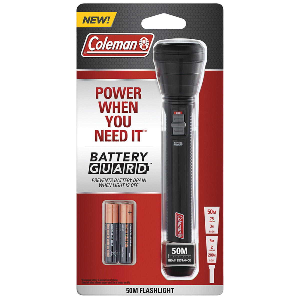 Linterna Coleman 50M Batteryguard