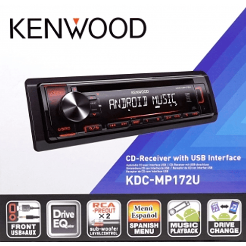 Radio para Auto Kenwood KDC-MP172u