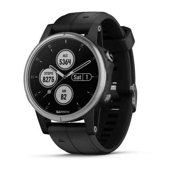 Garmin fenix 5S Plus Glass Silver Black 00-01987-26