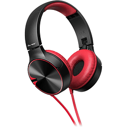 Pioneer SE-MJ722T-T - Auriculares, Color NEGRO/ROJO, 23.1 x 20 x 10.5 cm