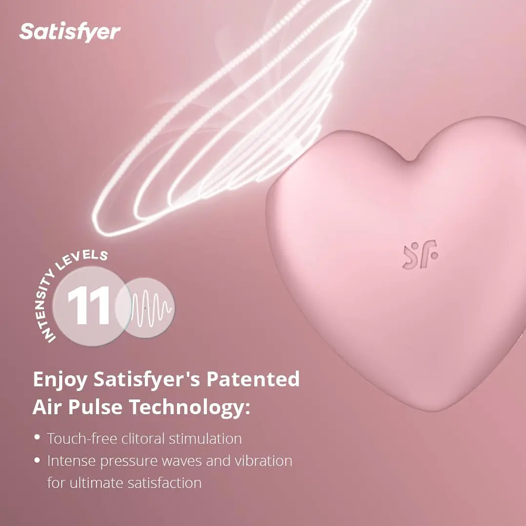 Vibrador de ondas de presión de aire Satisfyer Cutie Heart 2