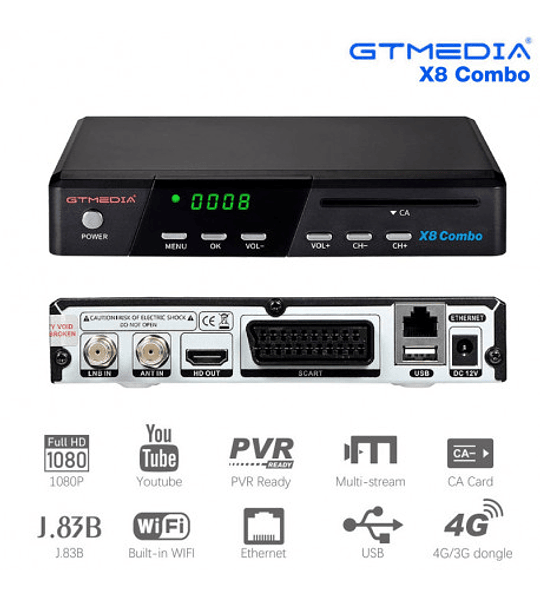 GTMEDIA X8 COMBO DVB-S2/S2X + DVB-T2/C 