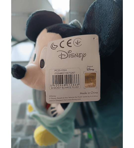 Peluche Disney Mickey com manta 27cm