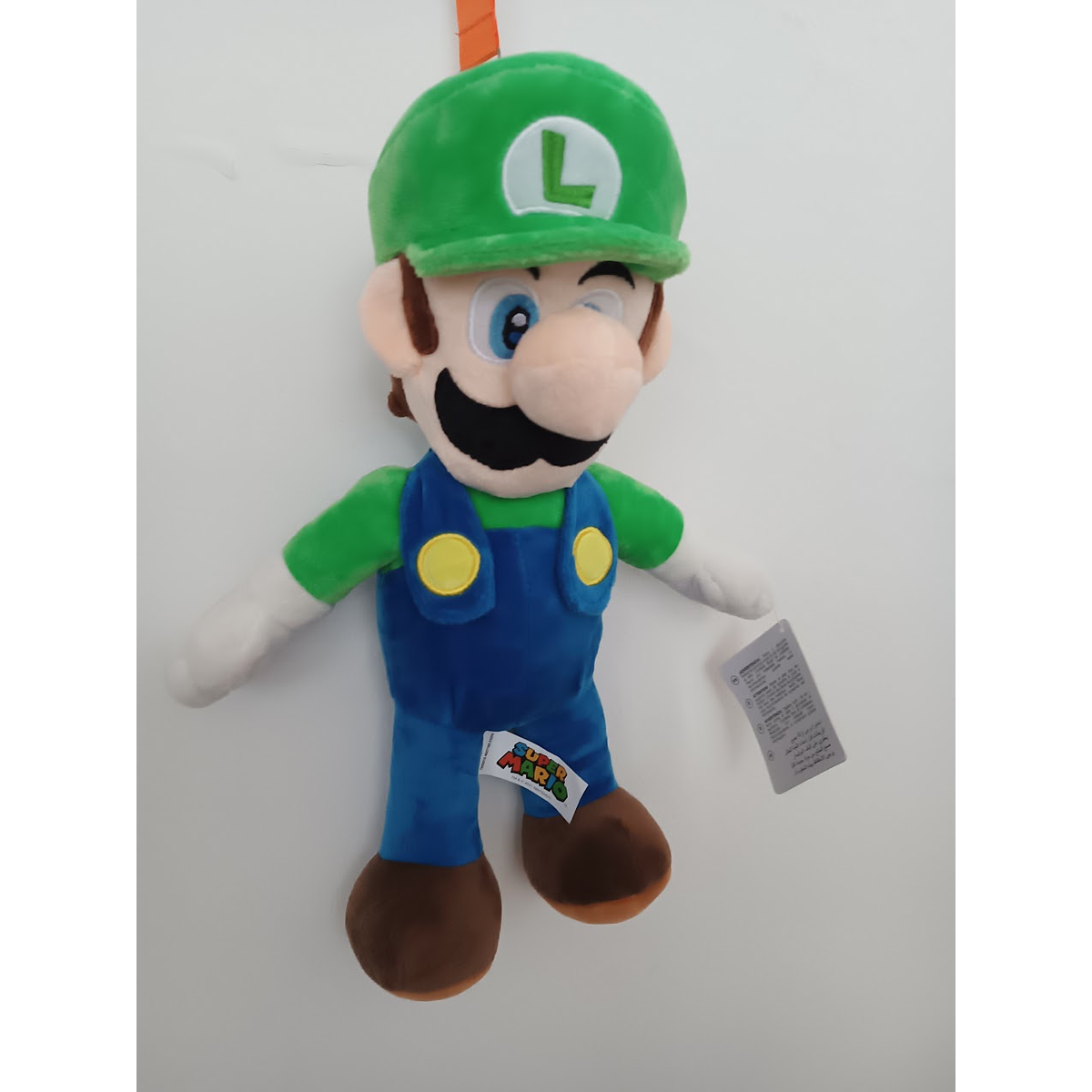 Super Mario Bros - Peluche Luigi Cappello Bianco - 37cm - Qualità Super  Morbida