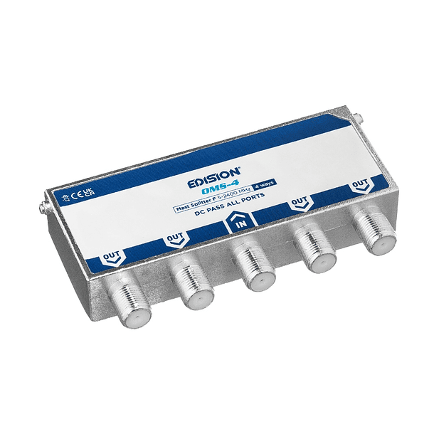 EDISION SPLITTER Repartidor de Mastro 4 vias F 5-2400MHz OMS-4 8