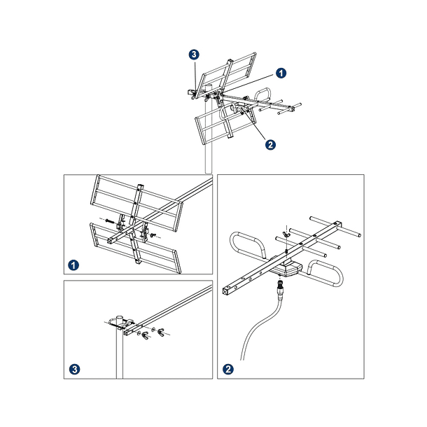 EDISION ANTENA TERRESTRE YAGI 8db 5G 21-48 3