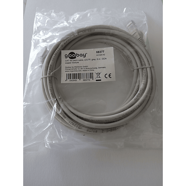 Goobay Patch Cord Cat.5e U/UTP Cinza 5 metros 2