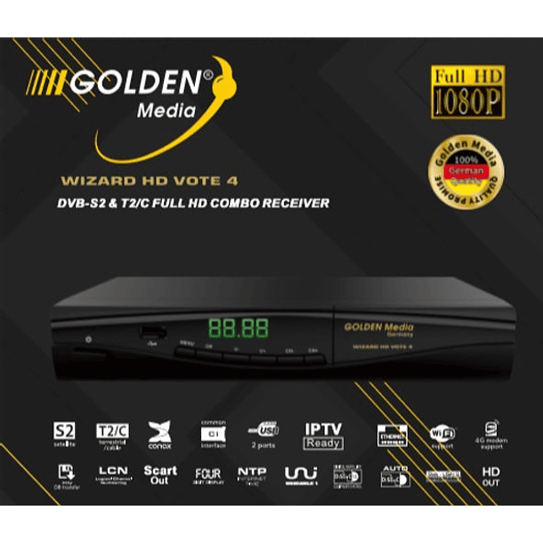 Golden Media Wizard Vote 4 DVB-S2+T2/C Combo CI 6