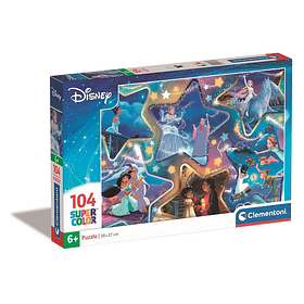 Puzzle Clementoni Disney Magical Moments Super Color 38x27cm 104 peças