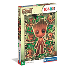 Puzzle Clementoni Marvel Groot Super Color 27x38cm 104 peças 1