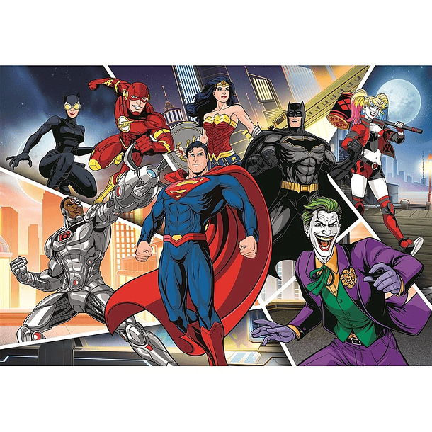 Puzzle Clementoni DC Justice League Showdown Super Color 38x27cm 104 peças 2