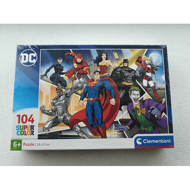 Puzzle Clementoni DC Justice League Showdown Super Color 38x27cm 104 peças 3