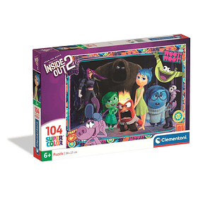 Puzzle Clementoni Disney Inside Out 2 Brains Team Super Color 38x27cm 104 peças