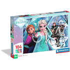 Puzzle Disney Frozen Ice Kingdom Super Color 38x27cm 104 peças 1