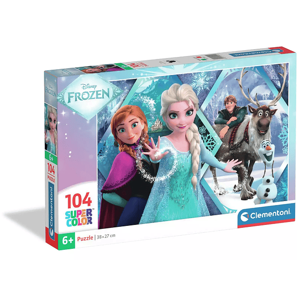 Puzzle Disney Frozen Ice Kingdom Super Color 38x27cm 104 peças 1