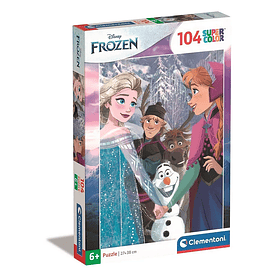 Puzzle Disney Frozen Holding Hands Super Color 27x38cm 104 peças