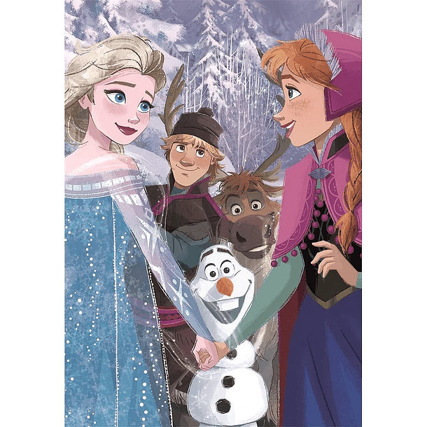 Puzzle Disney Frozen Holding Hands Super Color 27x38cm 104 peças 2