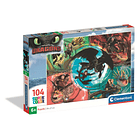 Puzzle Clementoni Dreamworks Dragons HTTYD Friends Super Color 38x27cm 104 peças 1