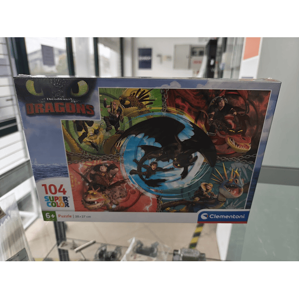 Puzzle Clementoni Dreamworks Dragons HTTYD Friends Super Color 38x27cm 104 peças 3