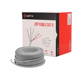Cabo UTP CAT6 CCA 23AWG Cinzento 100 mts SAFIRE