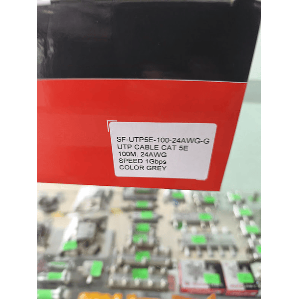 Cabo UTP CAT5e CCA 24AWG Cinzento 100 mts SAFIRE 5