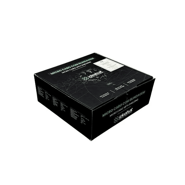 Micro Cabo Coaxial 100mts CU PVC Branco com blindagem – IDEALSAT 1