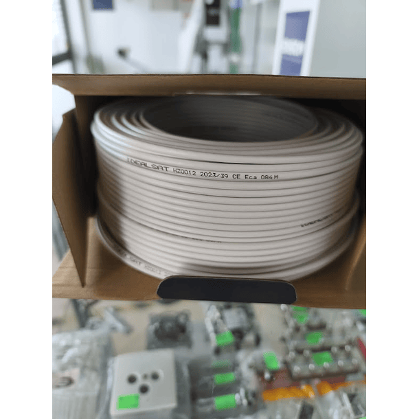 Micro Cabo Coaxial 100mts CU PVC Branco com blindagem – IDEALSAT 8